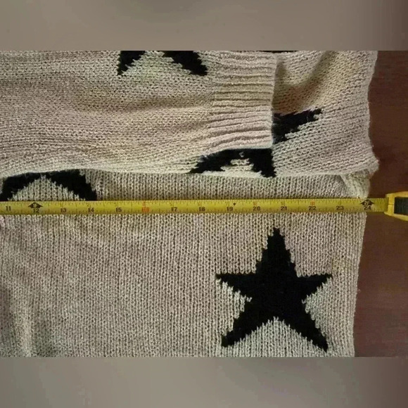 Stars ⭐️ sz S cream and black sweater with stars ⭐️, patriotic, trendy - Picture 3 of 5